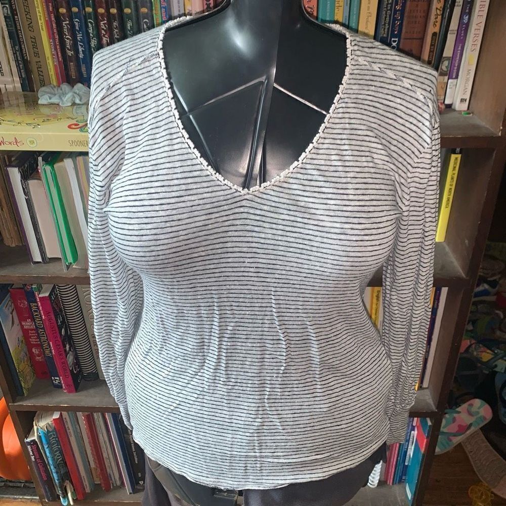 Sundance monochrome striped S long sleeve normcore top